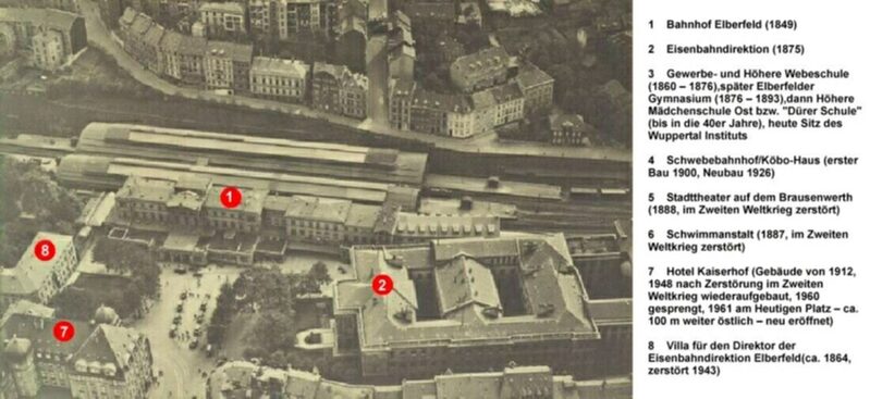 Auf diesem Photo - ebenfalls 1928 - ist die Gliederung des Bahnhofsvorplatzes klar zu erkennen.