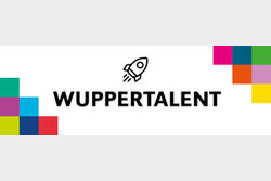 Logo Wuppertalent: Das neue Design zeigt bunte Rechtecke und eine stilisierte Rakete