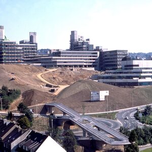 Die Baustelle am Grifflenberg, 1977, Sicht aus Norden