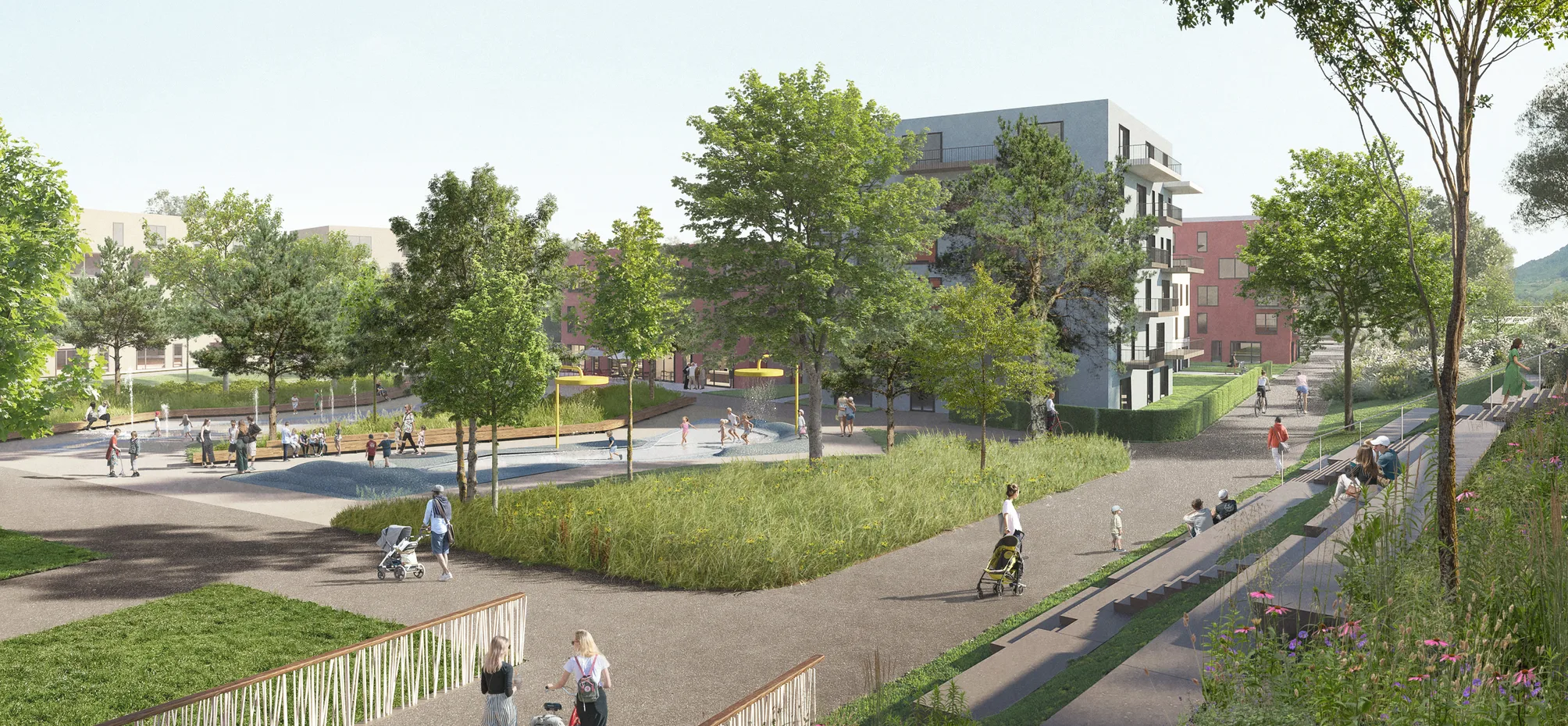 Rendering: 1 Platz: relais Landschaftsarchitekten Heck Mommsen PartGmbB, Berlin