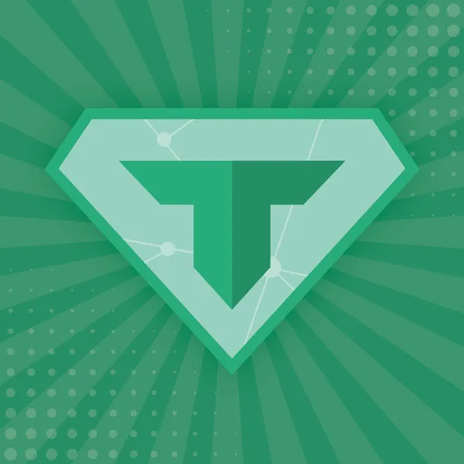 Eine Grafik mit einem grünen T in der MItte.