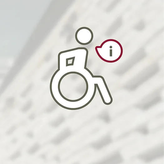 Icon mit Rollstuhl-Symbol.