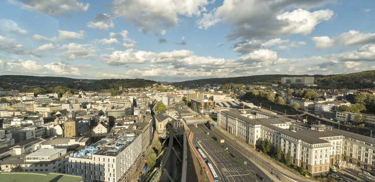 Panorama-Foto: Blick auf Elberfeld / B7