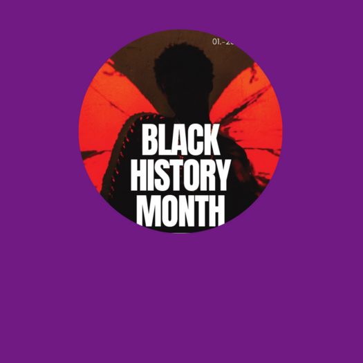 Plakat für den Black History Month 2025, mit Infos zu Ausstellung, Filmabend, Schreibworkshop und DJ-Set, organisiert vom Caritasverband Wuppertal/Solingen und der Stabsstelle Gleichstellung und Antidiskriminierung.