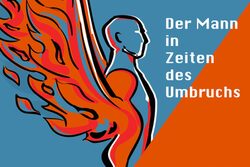 Mann mit Feuerflügeln, Text "Weiter so?"