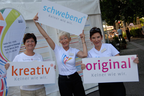 Marketing Kampagne beim NRW-Tag 2008: unsere Stadtführerinnen