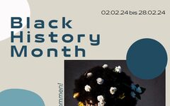Bild des Flyers zum Black History Month in Wuppertal. Organisiert von der Caritas.