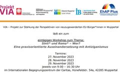 Workshop: Eine praxisorientierte Auseinandersetzung mit Antiziganismus, Ende November