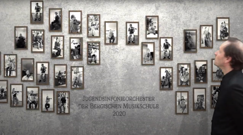 Jugendsinfonieorchester in Bilderrahmen