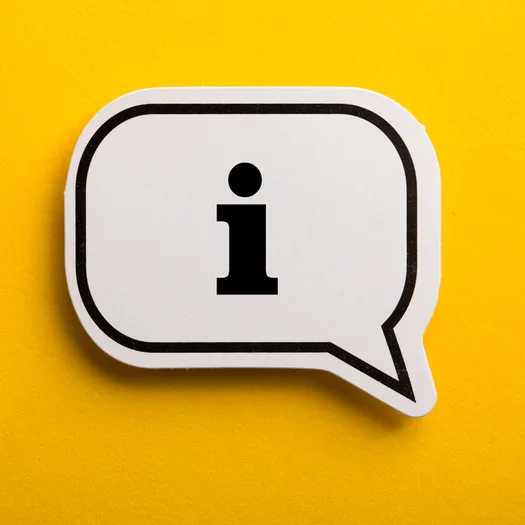Information Sign Speech Bubble Isolated On Yellow Background