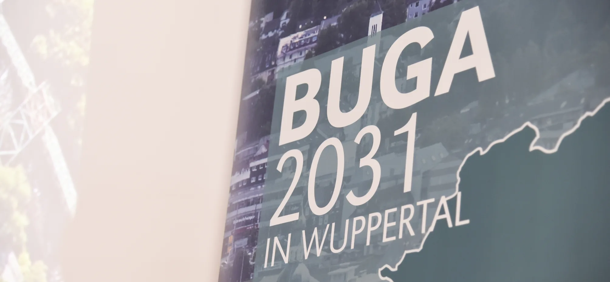 Ein BUGA 2031 Banner bei einer Veranstaltung