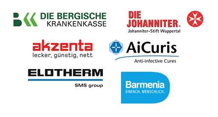 Logos der großen Mitgliedsunternehmen des Netzwerkes Bergisch-kompetent