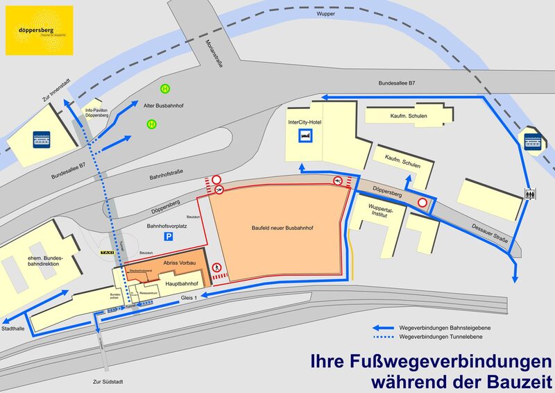 Fußgängerweg zu Gleis 1