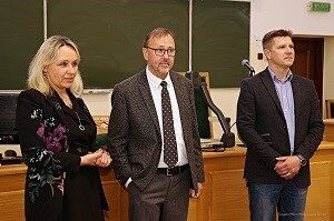 v.l. Agnieszka Łakomska, Frank Ziran, Dr. hab. Marvin Liberacki