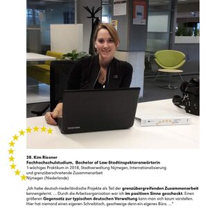 Kim Riesner  in der Stadtverwaltung Nijmegen (Niederlande)