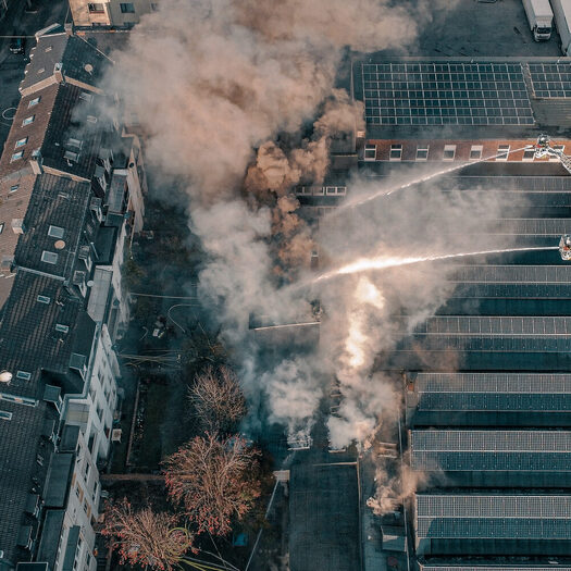 Feuer Legnitzerstraße Drohne