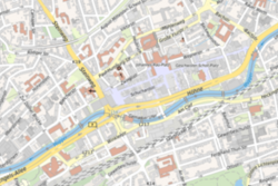 Stadtplanausschnitt von Wuppertal-Barmen