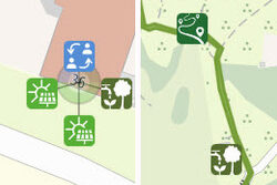 Kartenausschnitt mit Standorten von Einrichtungen zum Thema Klimaschutz in Wuppertal