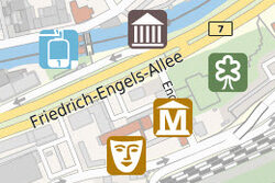Kartenausschnitt mit interessanten Standorten in Wuppertal