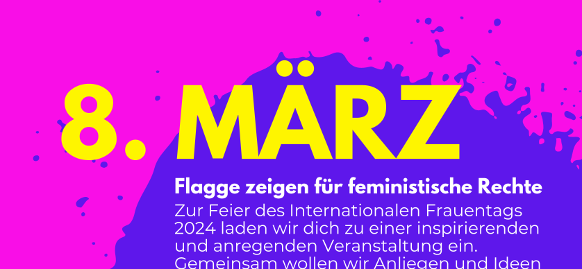 Flyer zum Internationalen Frauentag 2024