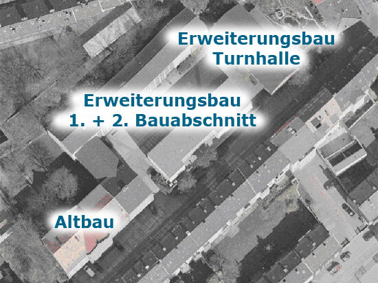 Luftbild Realschule Hohenstein mit Gebäudebetitelung