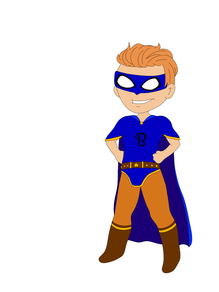 BOB Junge als Superheldcomicfigur