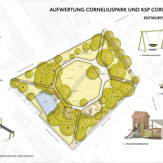 Planung der Umgestaltung des Corneliusparks
