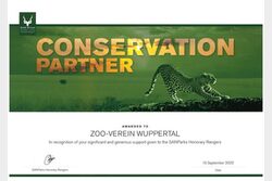 Leopard Conservation Award 2022 für den Zoo-Verein Wuppertal e.V.