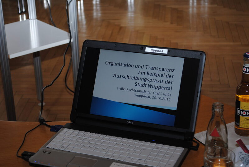Laptop mit der Präsentation
