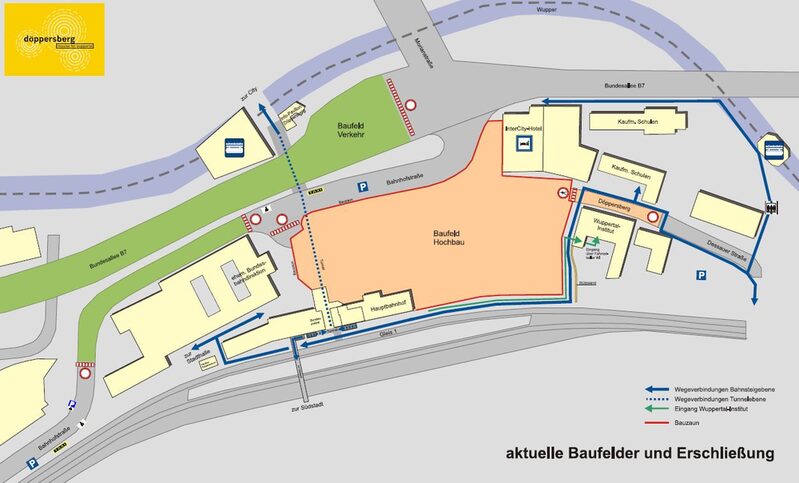 Der Plan zeigt die Haltebuchten in der Bahnhofstraße und die Taxi-Plätze