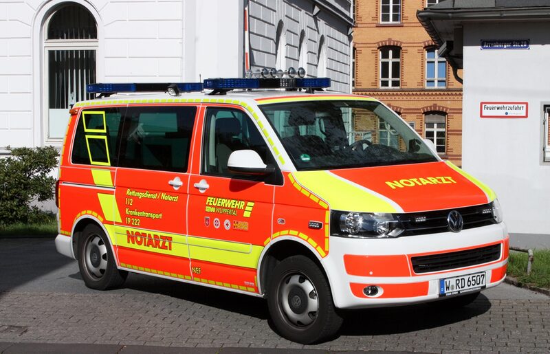 Ein Notarztwagen der Feuerwehr Wuppertal