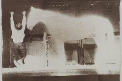 Joseph Beuys auf einer Fotografie von Ute Klophaus