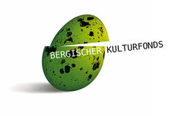 Logo des Bergischen Kulturfonds mit einem Ei - das Ei des Kolumbus - und Schriftzug