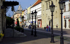 Eine Straße in der Innenstadt von Kosice