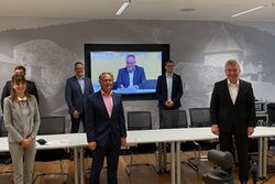 Treffen der Digitalen Modellkommunen mit Minister Pinkwart in Gelsenkirchen