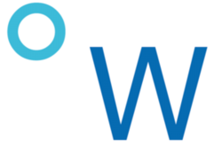 Logo des Klimaschutzkonzeptes, ein großes W für Wuppertal mit einem hochgestellten Kreis als Grad-Zeichen