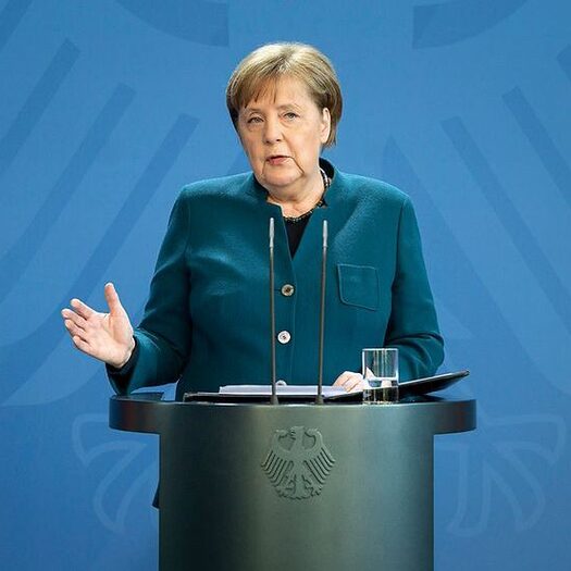 Bundeskanzlerin Angela Merkel bei ihrer gestrigen Ansprache