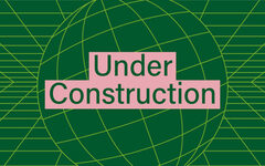 Logo der Veranstaltungsreihe mit Schriftzug "Under construktion" auf einer graphischen Kugel