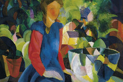 Mädchen mit Fischglas, 1914Leinwand, 81 x 100,5 cmErworben 1949G 0017