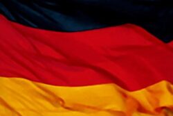 Die deutsche Fahne in schwarz, rot und gold