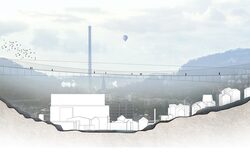 Eine Skizze zeigt, wie die geplante Brücke zur BUGA aussehen könnte