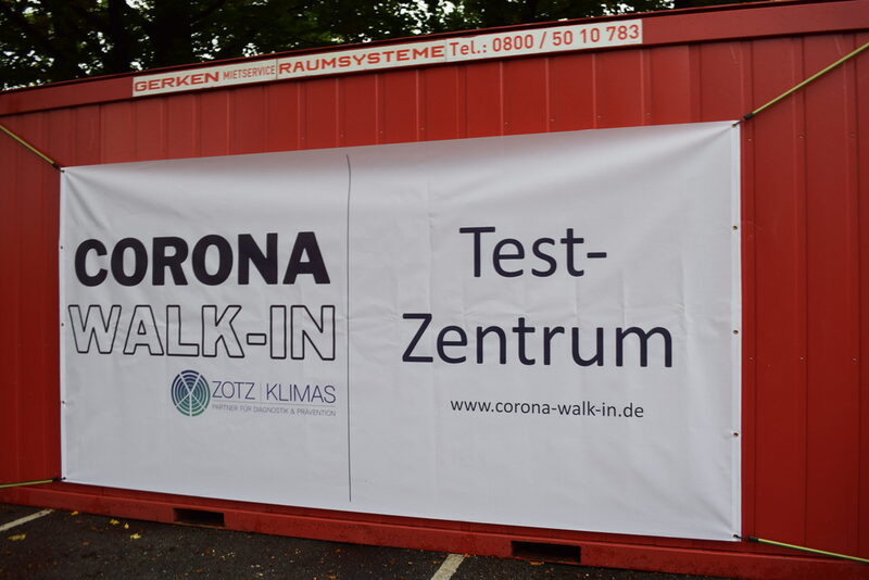 Roter Corona-Test-Container