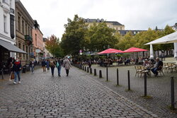 Der Laurentiusplatz an der Friedrich-Ebert-Straße