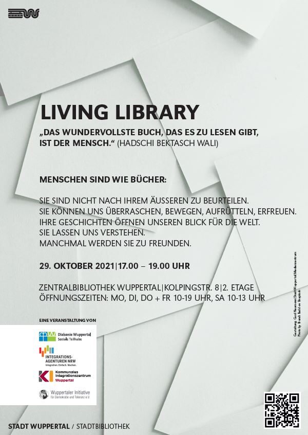 Das Plakat zur Living Library