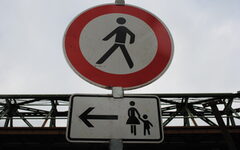 Für Fußgänger gesperrt