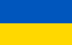 Die gelb-blaue Flagge der Ukraine