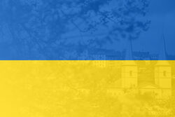 Die Farben der Ukraine: Blau und Gelb