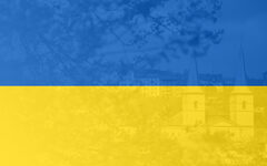 Die Farben der Ukraine: Blau und Gelb