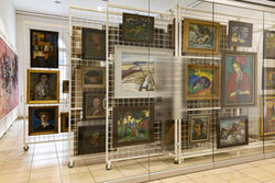 Schaudepot im Von der Heydt-Museum mit Werken von Kandinsky, Jawlensky, Münter, Klinker, Hofmann, Cézanne und Marc
