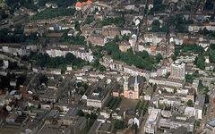 Ein Luftbild des Zentrums von Elberfeld
